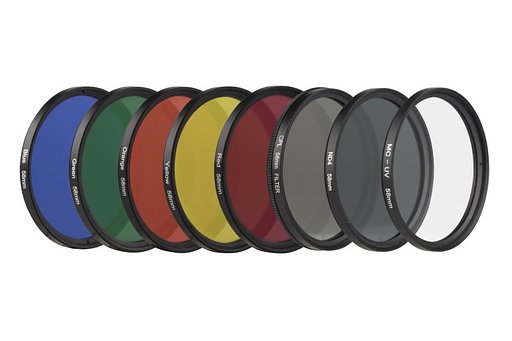 Petzval 鏡頭濾鏡套裝﹣ 5 色黑白攝影專用彩色濾鏡 及 CPL + ND4 + UV 濾鏡