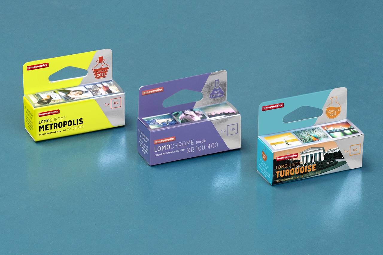 Triple oferta. Prueba nuestras tres películas LomoChrome de cambio de color, de una en una, antes de decantarte por un pack completo.