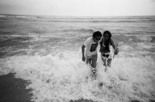 Indrayanti Beach, Yogyakarta in Black and White