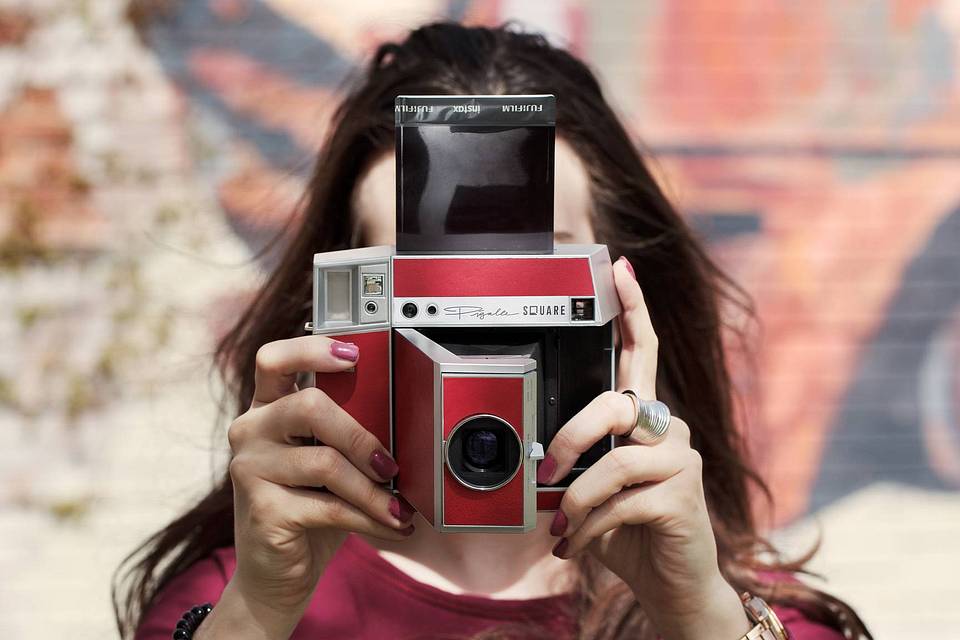 Lomo'Instant Square 方形拍立得相机套装－复古红皮革版