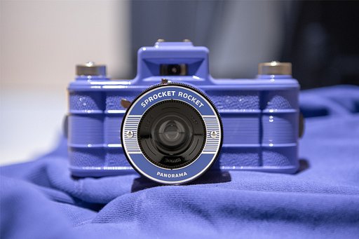 Sprocket Rocket Camera 35 mm Panoramic Camera Baja Blue