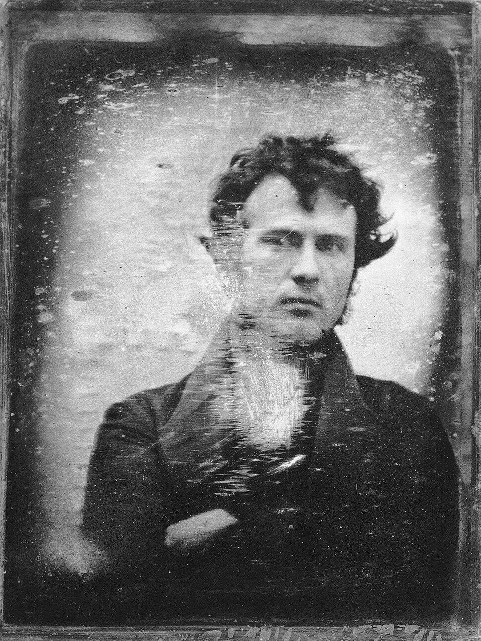 1839 Self-portrait by Robert Cornelius | photo source – wikimedia commons