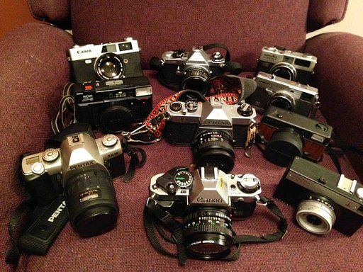 Kamerasammlungen: Das Regal voller klassischer Kameras von Stevemoose76