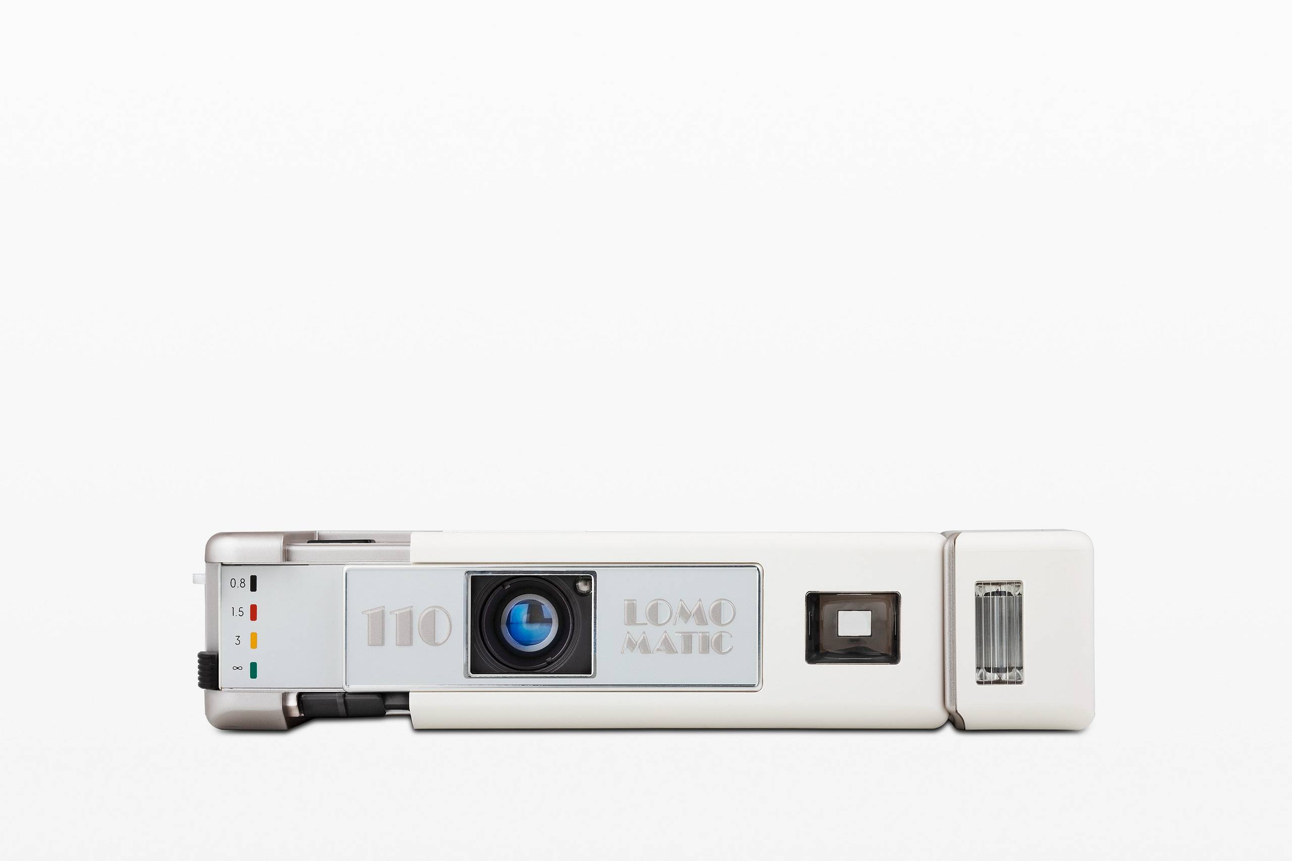 Lomomatic 110 自动玻璃镜头胶片相机连闪光灯 - 斑马纹特别版