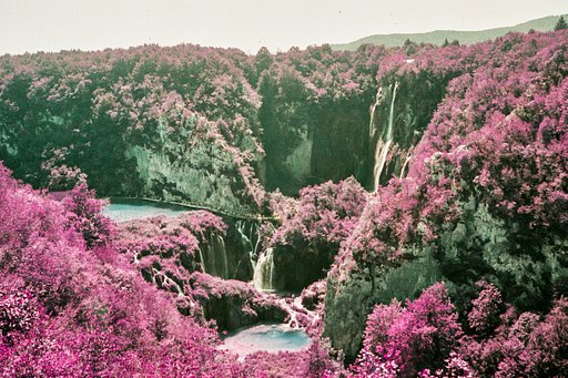 Plitvice rêvé par Gianni en Lomochrome Purple