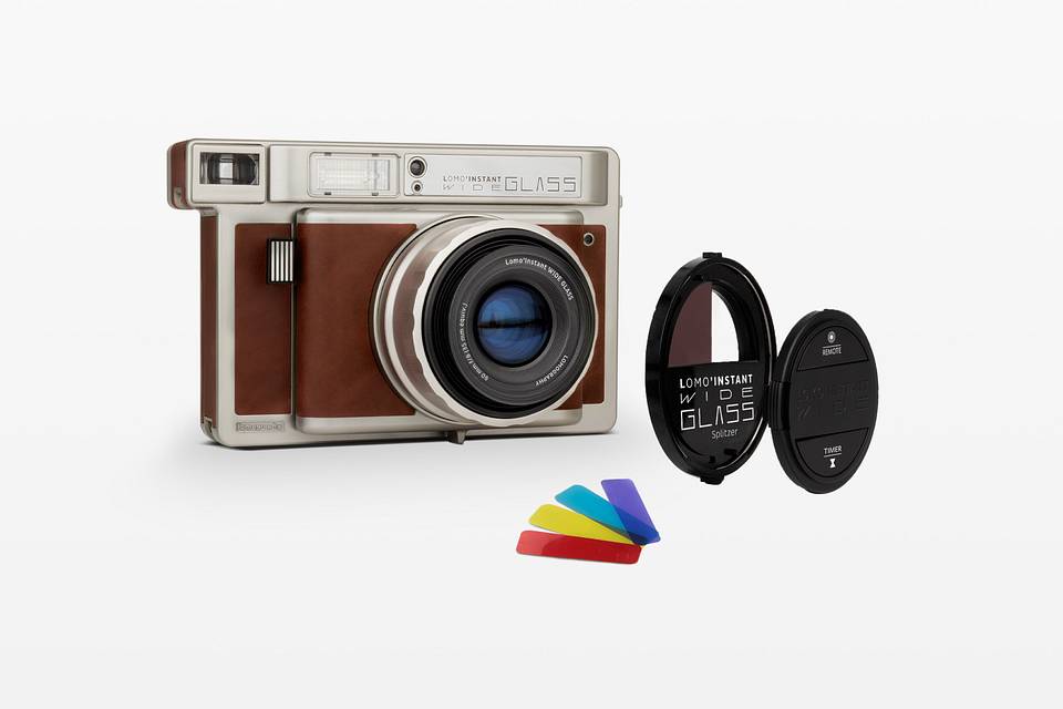 Lomo'Instant Wide Glass 宽幅玻璃镜头拍立得相机 - 摩卡棕版