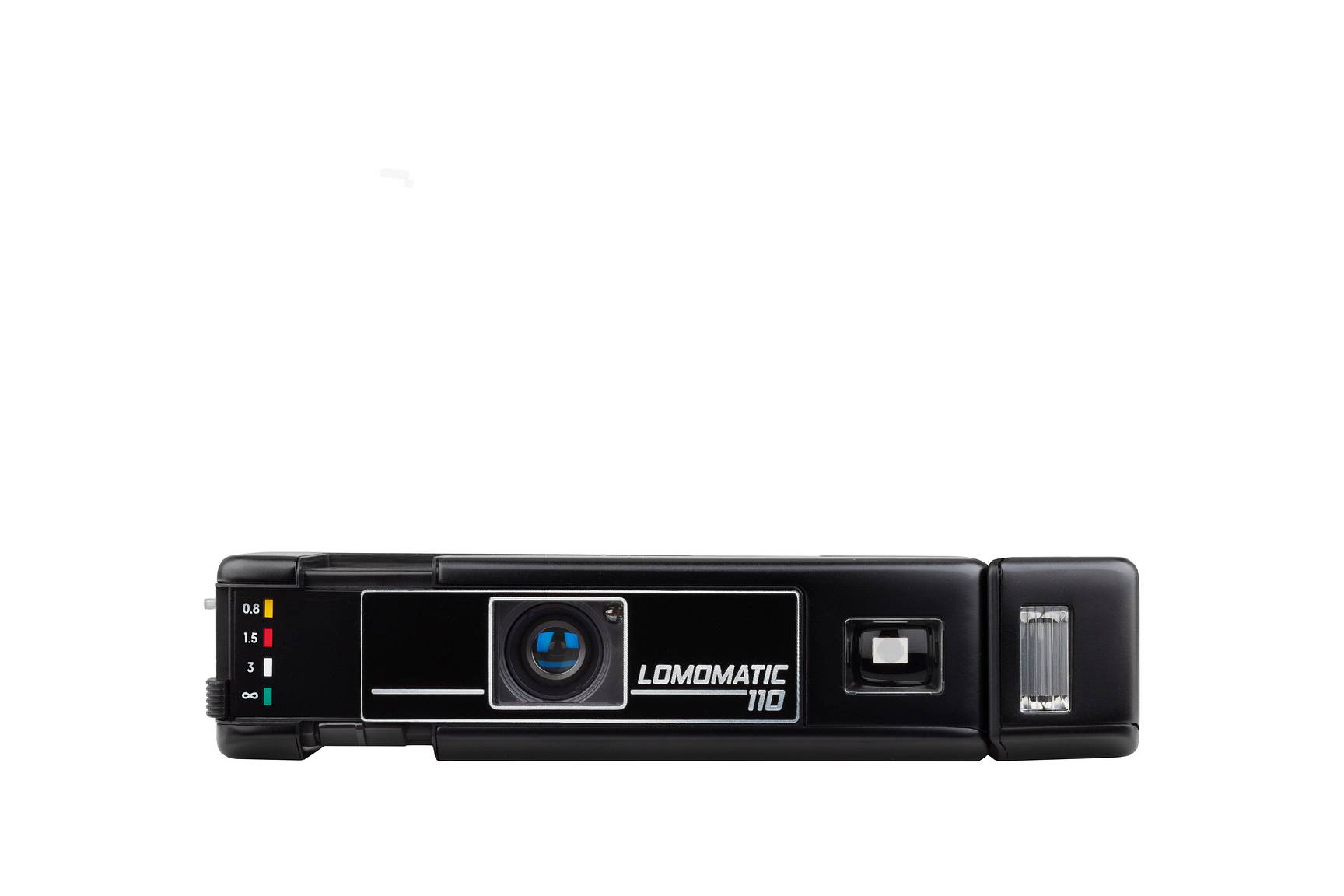 Lomomatic 110 Nocturne +純正レザーストラップ Lomomatic 110にオールブラックボディーのNocturne Editionが加わり
