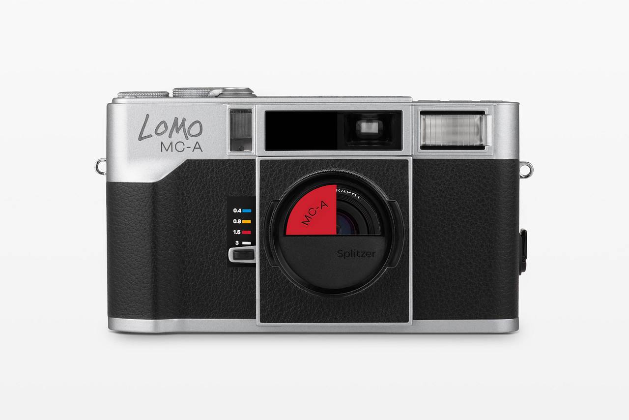 Fonctions emblématiques Lomography comme les expositions multiples illimitées, les poses longues, l’accessoire d’objectif Splitzer et les filtres colorés pour flash.