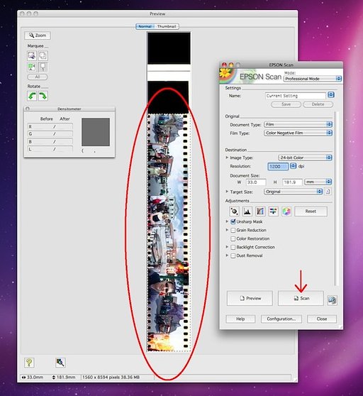 Sprocket Hole Scanning with EPSON Scanners