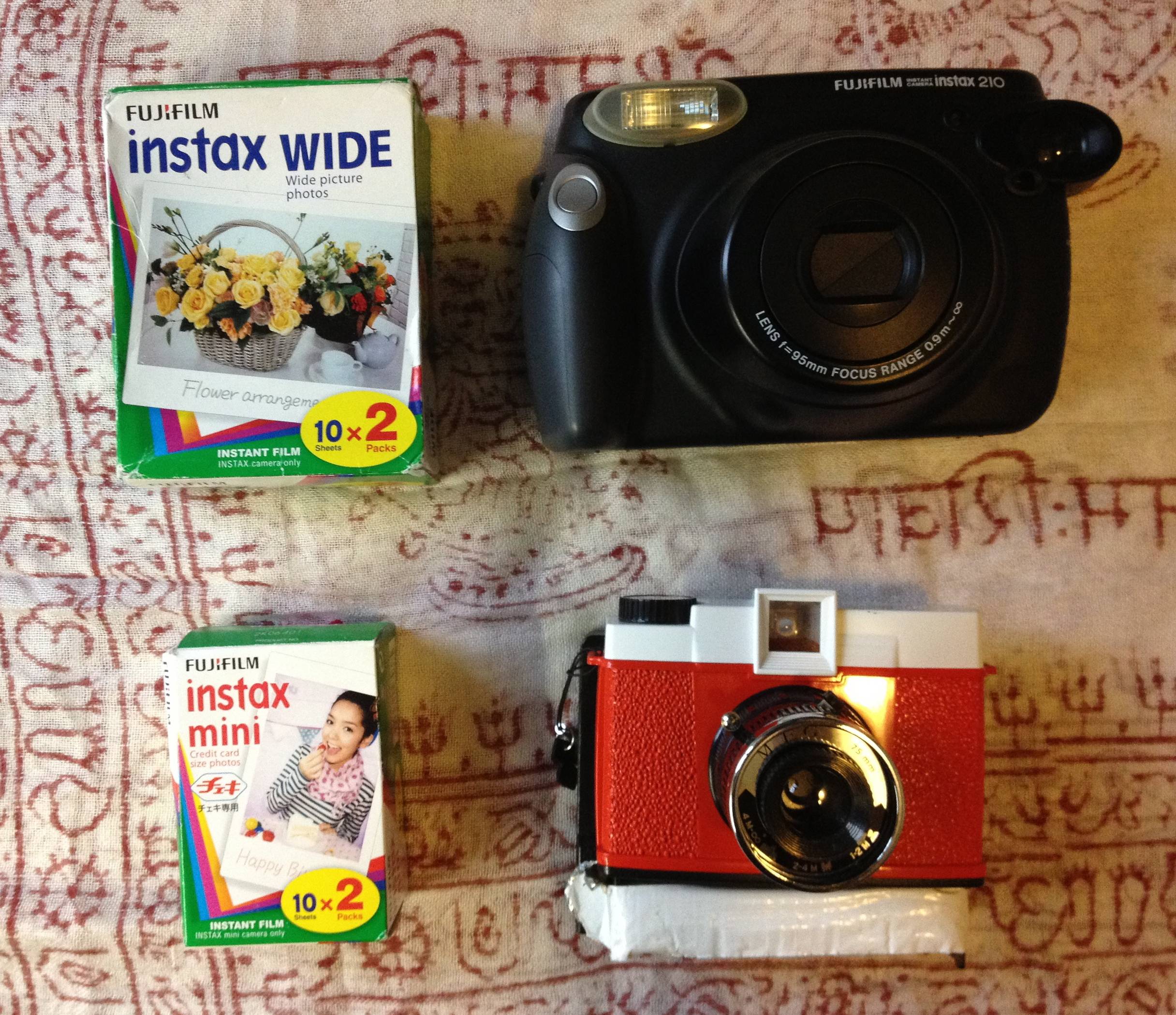 Fuji Instax 210 WIDE vs Diana Instant Back+ · Lomography
