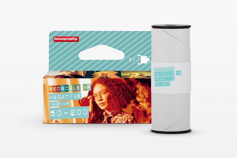 Lomography Redscale XR ISO 50-200 120 红调负片胶卷(单卷装)
