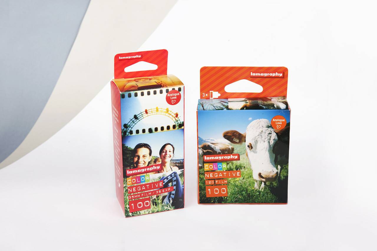 Available in 35 mm and 120 format for standard and medium format fun.
