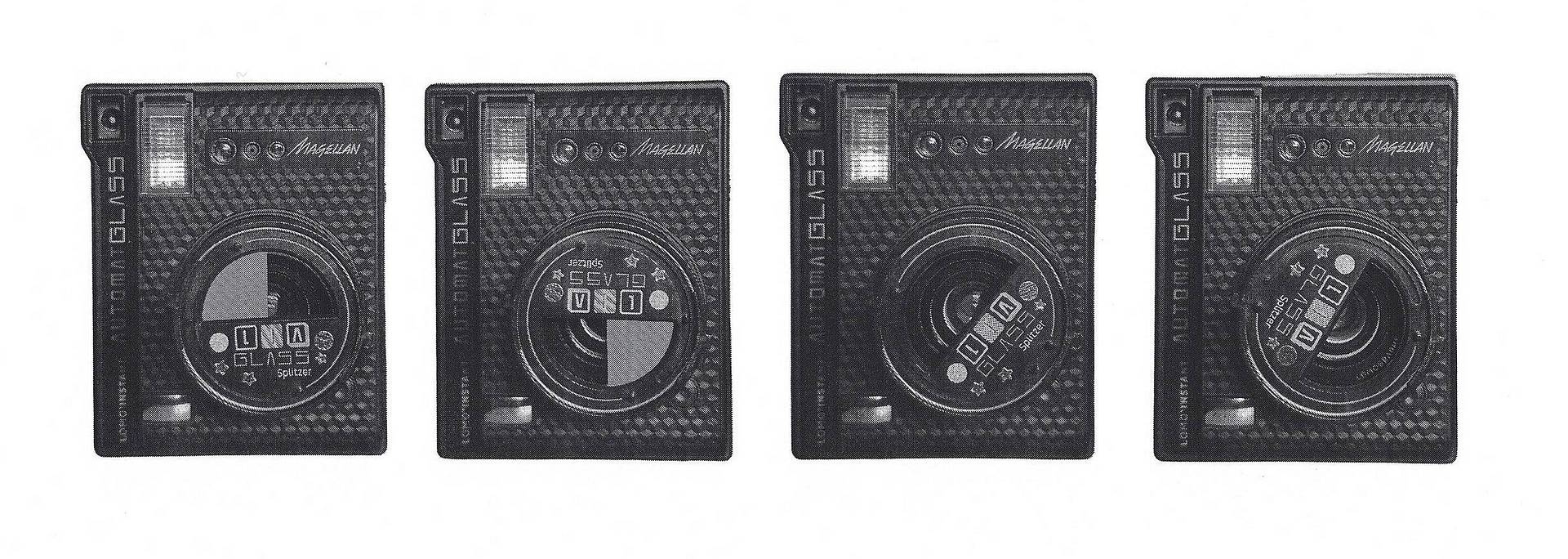 配有 Splitzer 影像分割器配件的 Lomo'Instant Automat Glass Magellan 自动拍立得相机